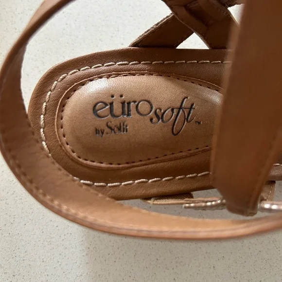 Euro Soft Brown Strappy Sandals - Picture 4 of 4